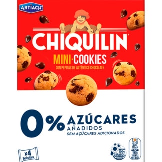 Marbu Mini Cookies com Pepitas de Chocolate 0% Açúcares embalagem 120 g