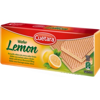 Cuétara Freslemon Bolachas Wafer Recheadas com Limão embalagem 150 g