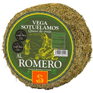 VEGA SOTUELAMOS aged sheep's cheese with rosemary made with pasteurised milk approximate weight piece 3,3 kg matured for 10 to 12 months