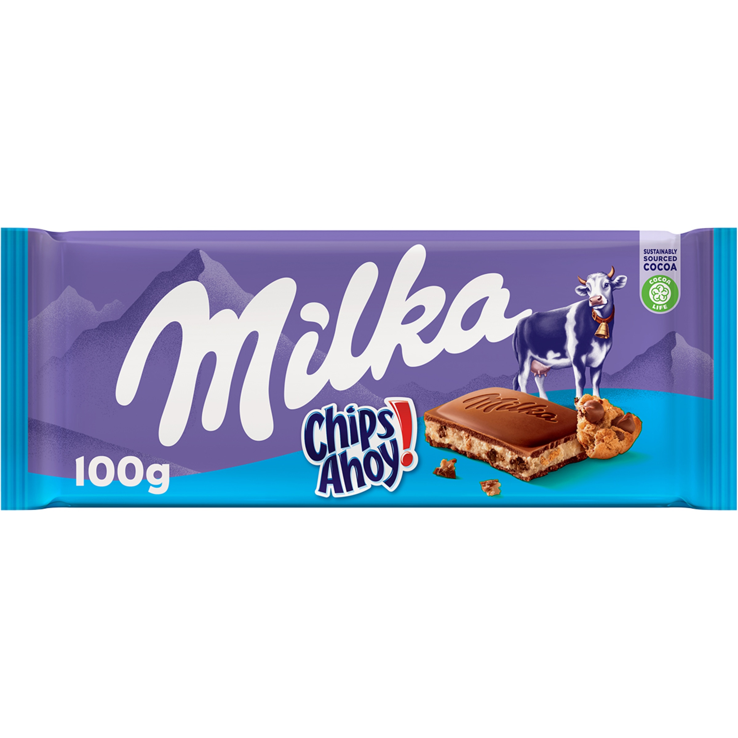chocolate con leche y Chips Ahoy