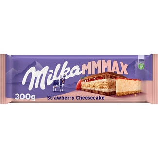 MILKA MMMAX Cheesecake chocolate con leche relleno con tarta de queso tableta 300 g