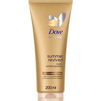 Dove Autobronzeador Loção Corpo Summer Revived Claro embalagem 200 ml