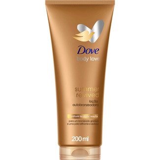 Dove Autobronzeador Loção Corpo Summer Revived Escuro embalagem 200 ml