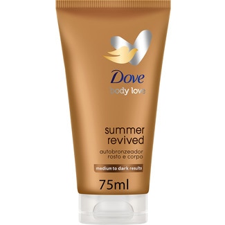Dove Autobronzeador Loção Rosto Summer Revived Escuro embalagem 75 ml