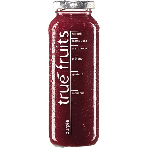 purple smoothie bottle 250 ml blackberry, cranberry, redcurrant, raspberry, orange, banana and apple