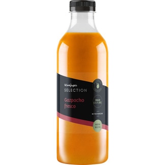 EL CORTE INGLES SELECTION gazpacho fresco con aceite de oliva virgen extra y vinagre DOP de Jerez botella 1 l