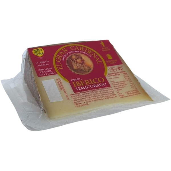 mittelalter öliger reifer Ibérico-Mischkäse aus pasteurisierter Milch Keil 200 g