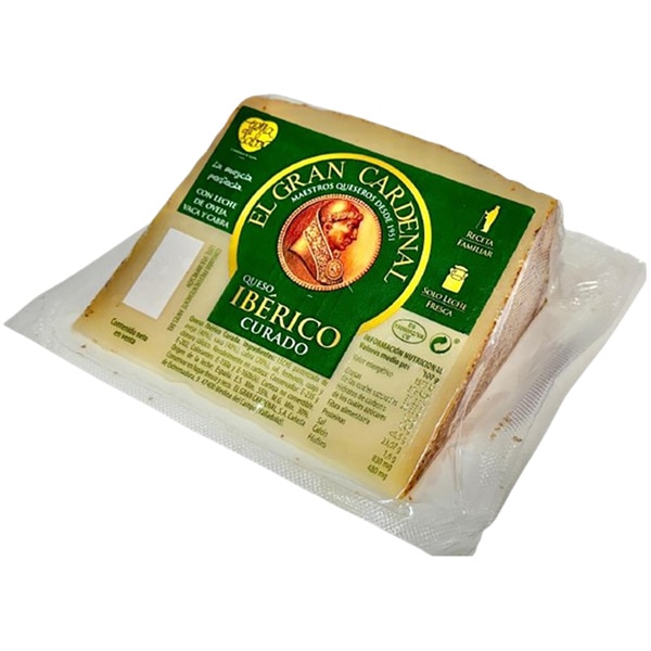 alter öliger reifer Ibérico-Mischkäse aus pasteurisierter Milch Keil 200 g