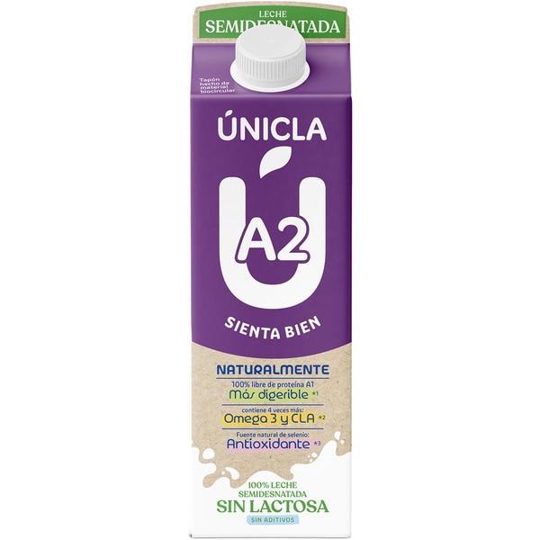 precios Unicla Leche Semidesnatada Sin Lactosa Brik 1 L en Hipercor