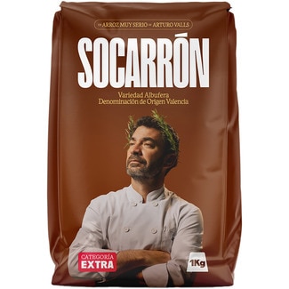 SOCARRON arroz redondo extra variedad Albufera DOP de Valencia paquete 1 kg