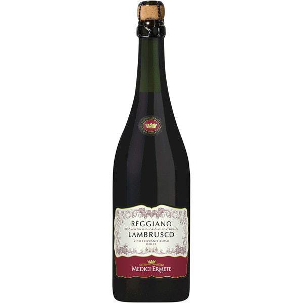 vino tinto lambrusco dulce frizzante Reggiano de Italia botella 75 cl - Medici Ermete