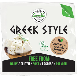 GREEN VIE bloque vegano estilo griego textura quebradiza sin gluten y sin lactosa envase 200 g