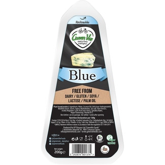 GREEN VIE bloque vegano a base de aceite de coco sabor azul sin gluten y sin lactosa cuña 200 g