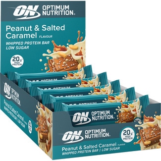 On barrita de proteínas sabor cacahuete y caramelo salado unidad 68 g - Optimum Nutrition