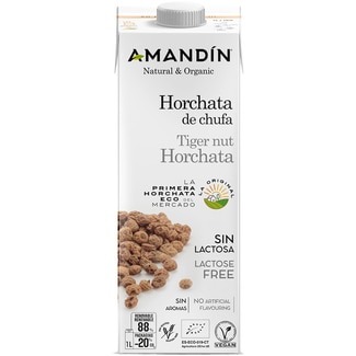 AMANDIN Bio-Horchata Erdmandelgetränk, glutenfrei, laktosefrei und vegan Behälter 1 l