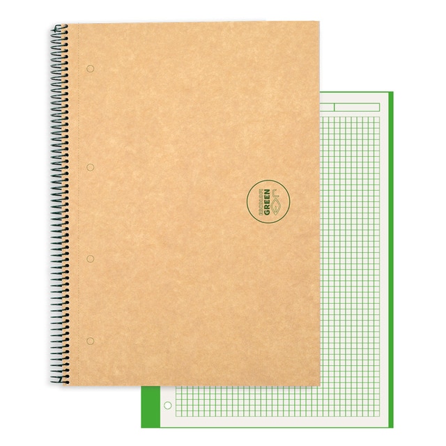 Cuaderno A4 80/80 cuadrícula 5x5 microperforado 4 taladros Escolafi Kraft.