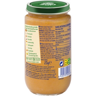 Tarrito de menestra de verduras con ternera y jamón sin gluten desde 6 meses envase 235 g - Hero Solo