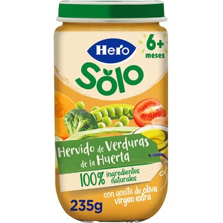 HERO BABY tarrito de hervido de verduritas de la huerta sin gluten desde 4 meses envase 235 g