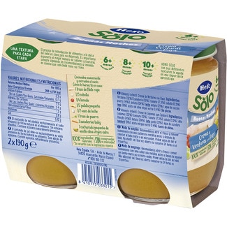 Buenas Noches tarritos de crema de verduras con rape sin gluten desde 8 meses pack 2 envases 190 g - Hero Solo