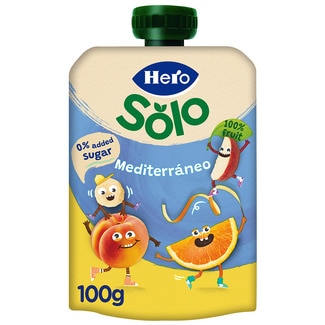 HERO ¡Mi Fruta! Mediterráneo bolsita sin gluten desde 12 meses 100 g