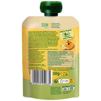 Bolsita de multifrutas con galletas sin azúcares añadidos desde 6 meses 100 g - Hero Solo