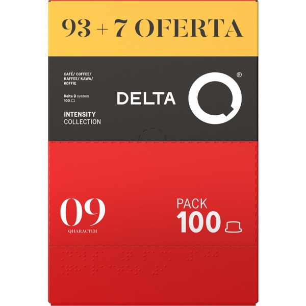Cápsulas de Café Qharacter 93+7 embalagem 100 unidades