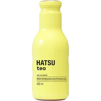HATSU refresco de té blanco con aroma a carambolo & flor de loto con edulcorantes sin calorías botella 400 ml