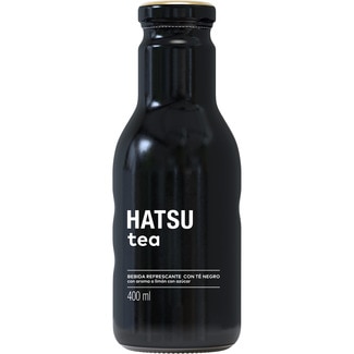 HATSU refresco de té negro con aroma a limón con azúcar botella 400 ml