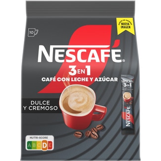 NESCAFE löslicher Kaffee 3 in 1 mit Milch und Zucker 10 Beutel Karton 160 g