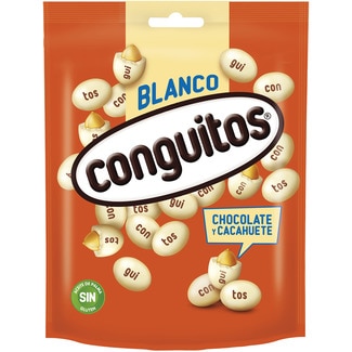CONGUITOS Original gluten-free peanuts covered in white chocolate bag 200 g