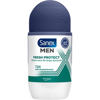 SANEX MEN desodorante roll-on Fresh Protect 72 h antitranspirante envase 50 ml 0% alcohol