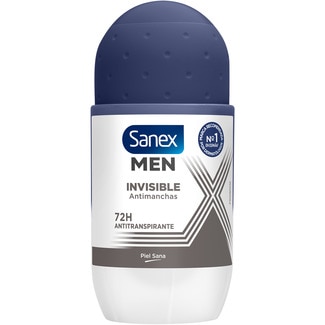 SANEX MEN desodorante roll-on Invisible anti-manchas 72 h antitranspirante envase 50 ml