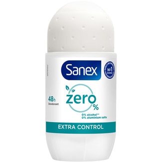 SANEX Zero% Extra Control Roll-on-Deo 48 h unisex Behälter 50 ml 0% Alkohol und Aluminiumsalze