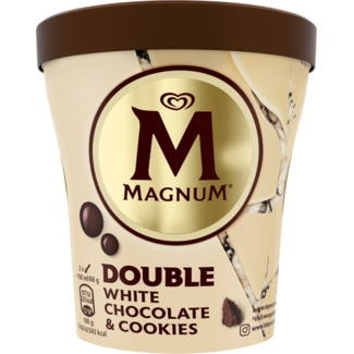 Magnum Gelado de Chocolate Branco e Cookies embalagem 440 ml