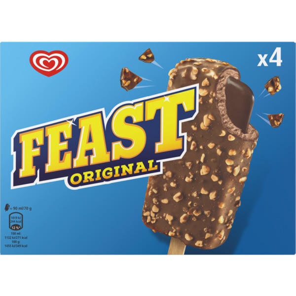 Gelado Feast Pack 4 embalagem 90 ml