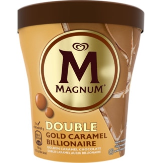 Magnum Gelado Double Gold Caramelo Billionaire embalagem 440 ml
