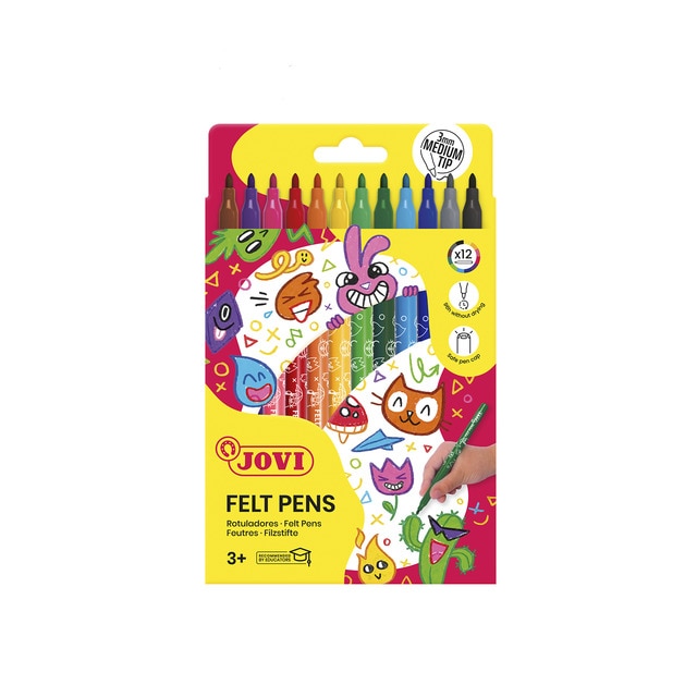 FELT PENS 12 rotuladores Jovi Multicolor.