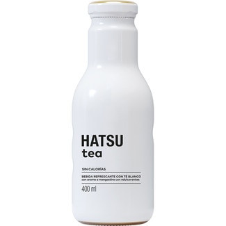 HATSU refresco de té blanco con aroma a mangostino con edulcorantes sin calorías botella 400 ml