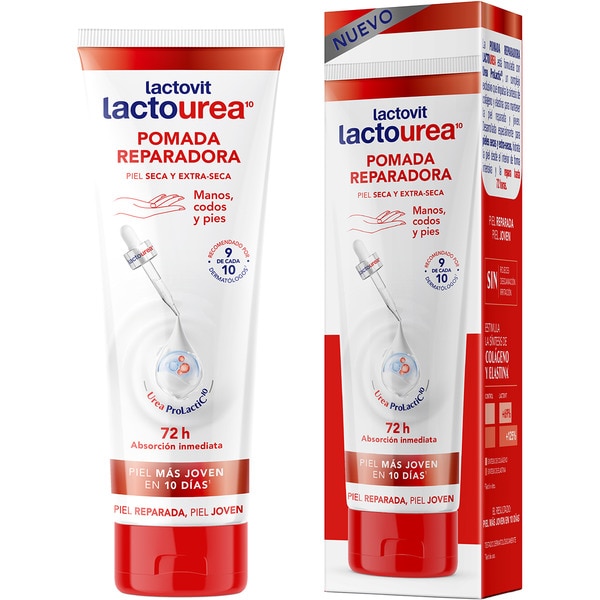 Lactourea pomada reparadora 72 h para piel seca y extra-seca para manos, pies y codos Rohr 75 ml absorción inmediata