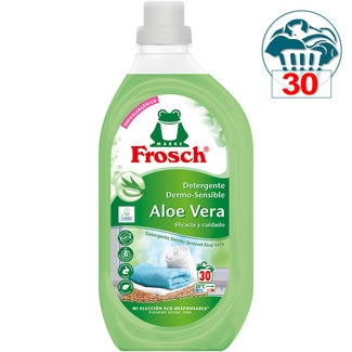 FROSCH Dermo Sensitive Aloe Vera hypo-allergenic liquid detergent with no microplastics bottle 30 dose no animal components