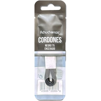 ACHUCHONAS gewachste schwarze Schnürsenkel 75 cm Tasche 1 Einheit