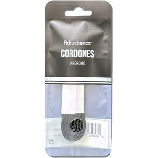 ACHUCHONAS runde schwarze Schnürsenkel 90 cm Tasche 1 Einheit