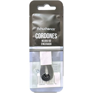 ACHUCHONAS gewachste schwarze Schnürsenkel 90 cm Tasche 1 Einheit