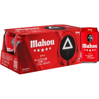 MAHOU 5 ESTRELLAS Helles Spezialbier 12er-Pack Dosen 33 cl Edición disponible solo en Península