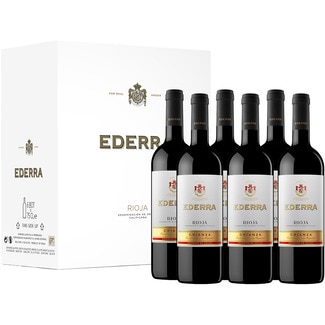 EDERRA Rotwein Crianza DOCa Rioja Kiste mit 6 Flaschen Flaschen 75 cl
