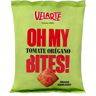 VELARTE MediterranIum Bites snacks de pan sabor tomate y orégano con AOVE bolsa 80 g