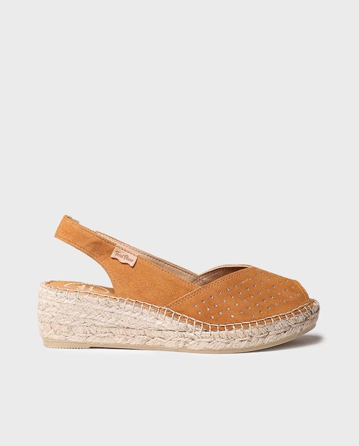 Alpargata de mujer peep toe con cuña