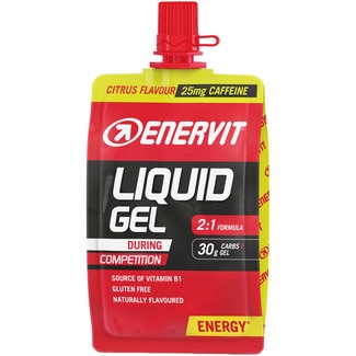 ENERVIT Energiegel mit Vitamin B1, glutenfrei natürlicher Geschmack. Beutel 60 ml