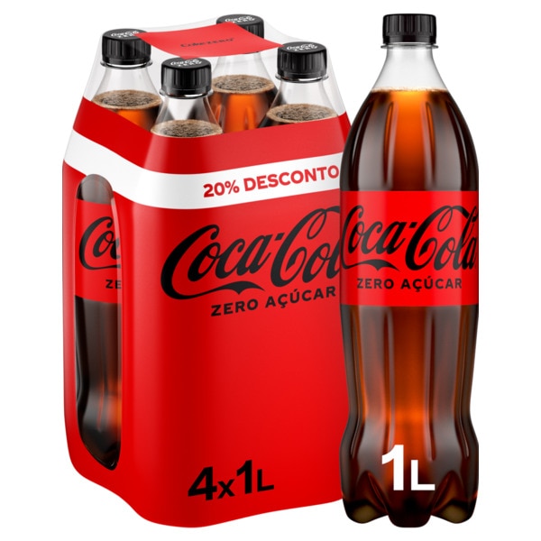 Refrigerante com Gás Zero Açúcar Pack 4 garrafa 1 L