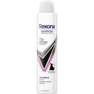 REXONA desodorante Advanced Protection Invisible Pure antitranspirante 72 h spray 200 ml